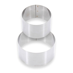 Cercle à pâtisserie individuel en inox 9 cm hauteur 4,5 cm -
