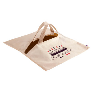 Sac à tarte écru Tarte Maison 37 x 35 cm - Tissage de l´oues