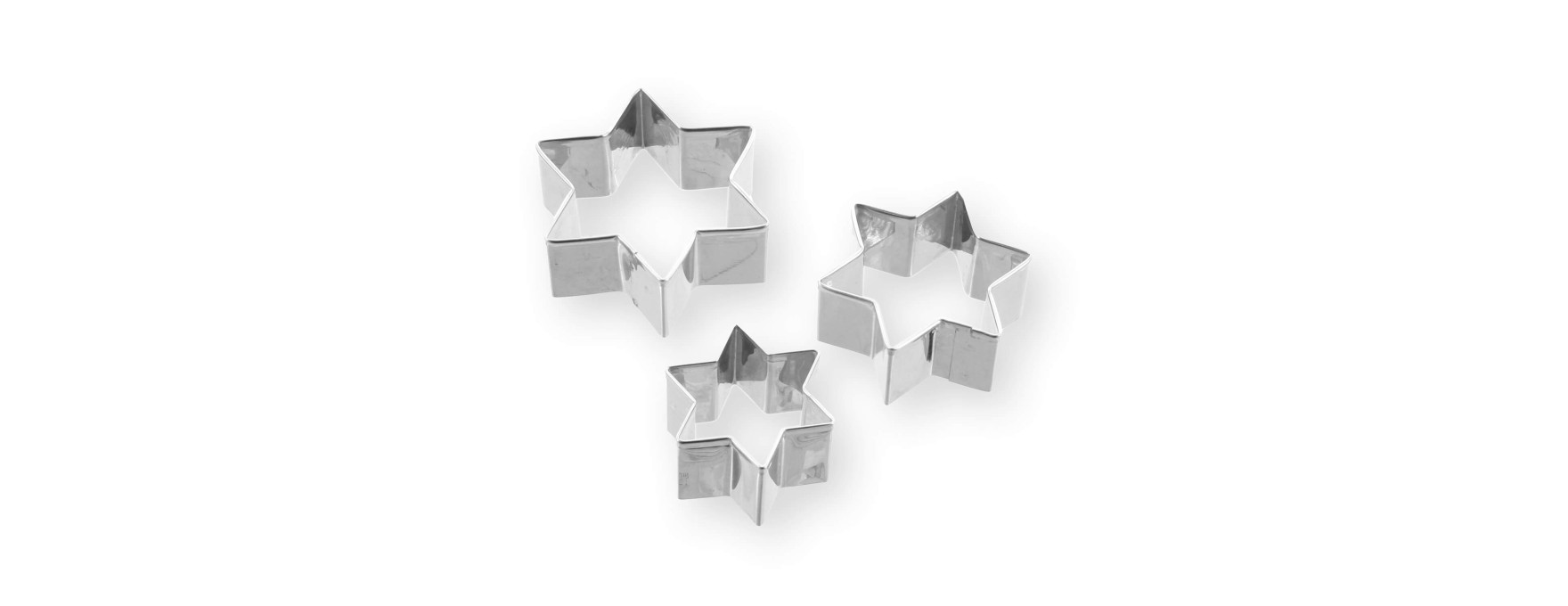 Set de 3 emporte-pièces étoile en inox 4, 5 et 6 cm - Alice Délice