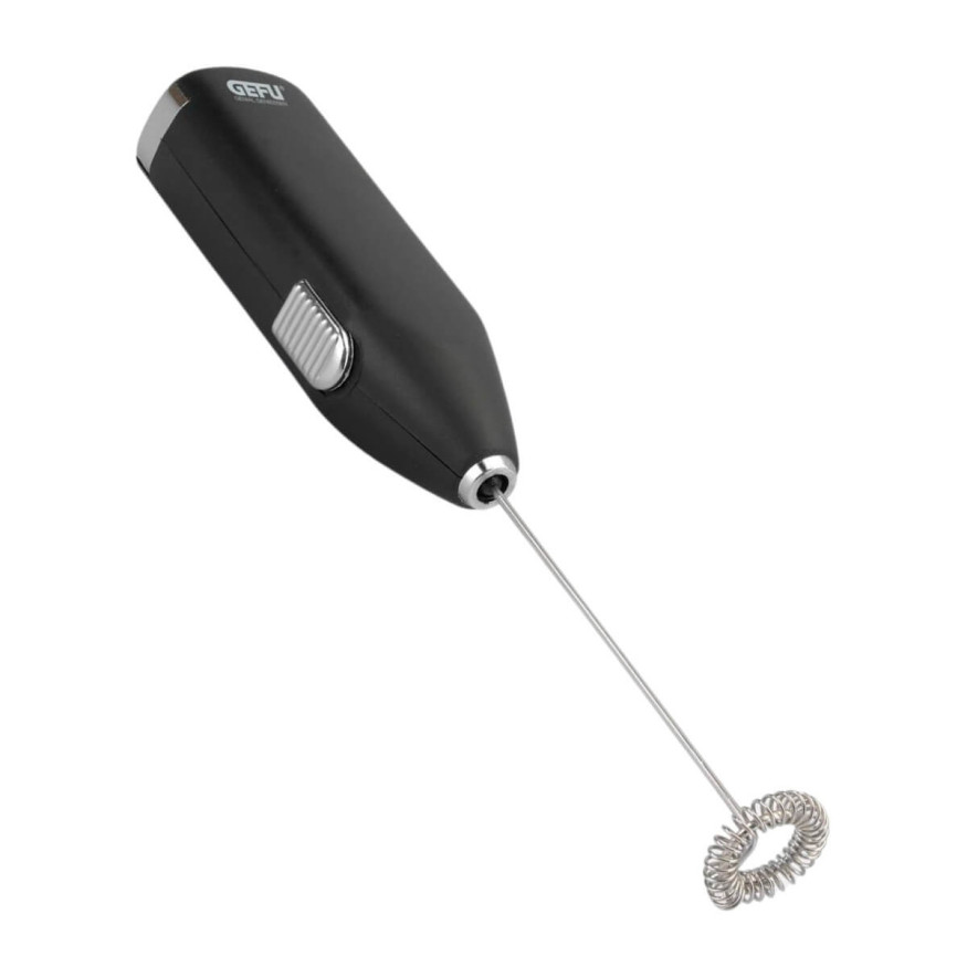 Mousseur à lait électrique en inox et plastique noir Fino - 