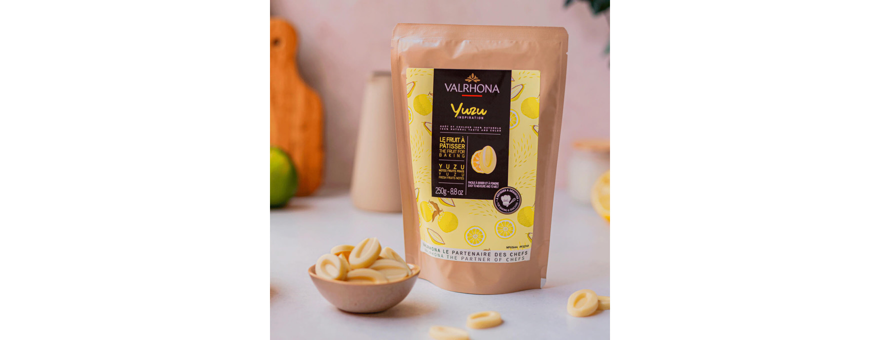 Chocolat à pâtisser inspiration yuzu 250 gr - Valrhona