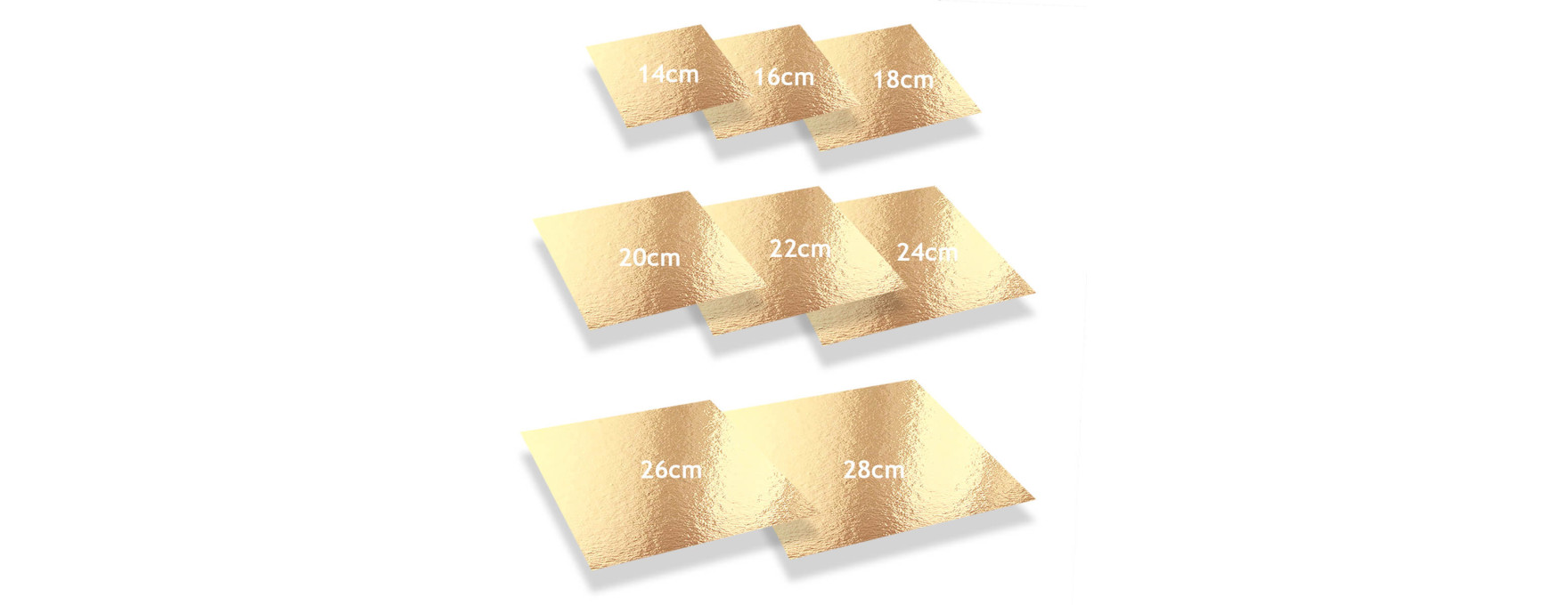5 supports à gâteaux carrés dorés et noirs 28 x 28 cm - Patisdecor
