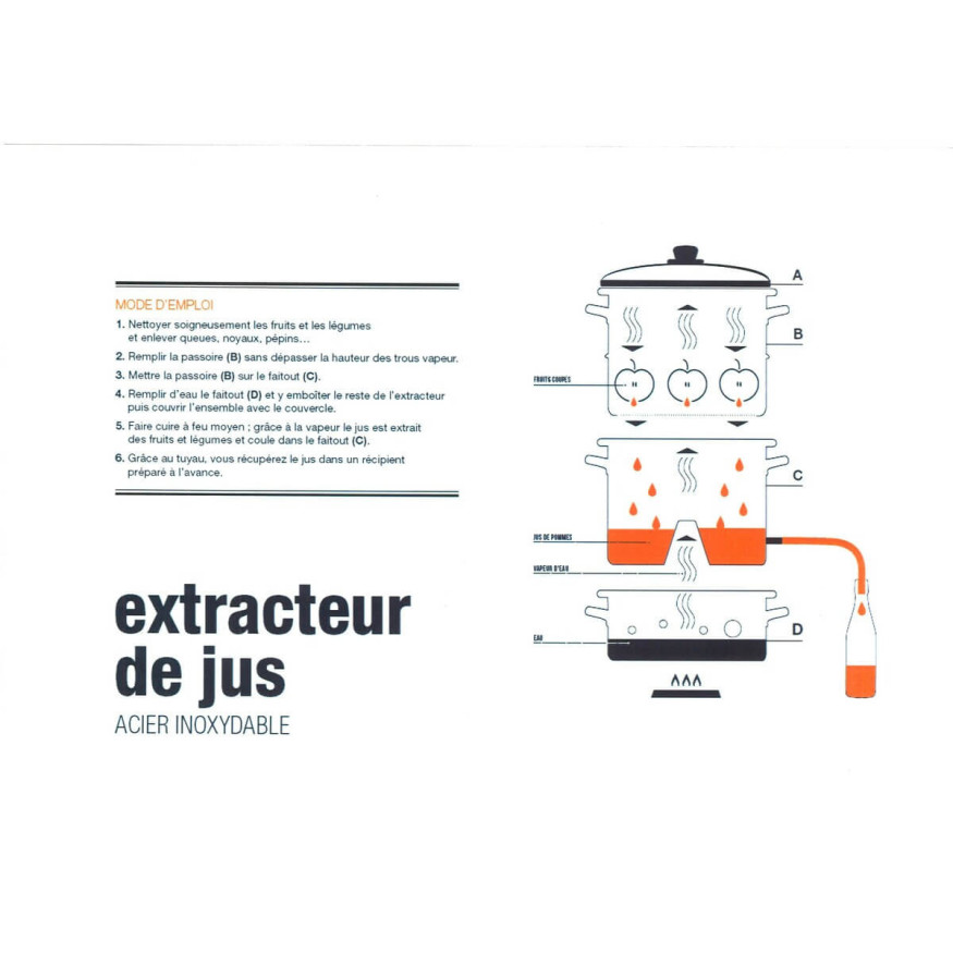 Extracteur de jus inox diamètre 26 cm - Baumalu