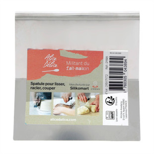 Spatule en inox pour lisser, racler ou couper 12 x 12 cm - Alice Délice