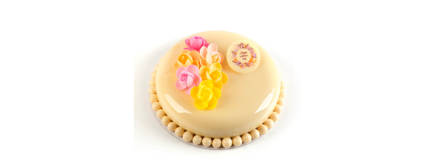 Décor en azyme : 10 roses 2,7 cm