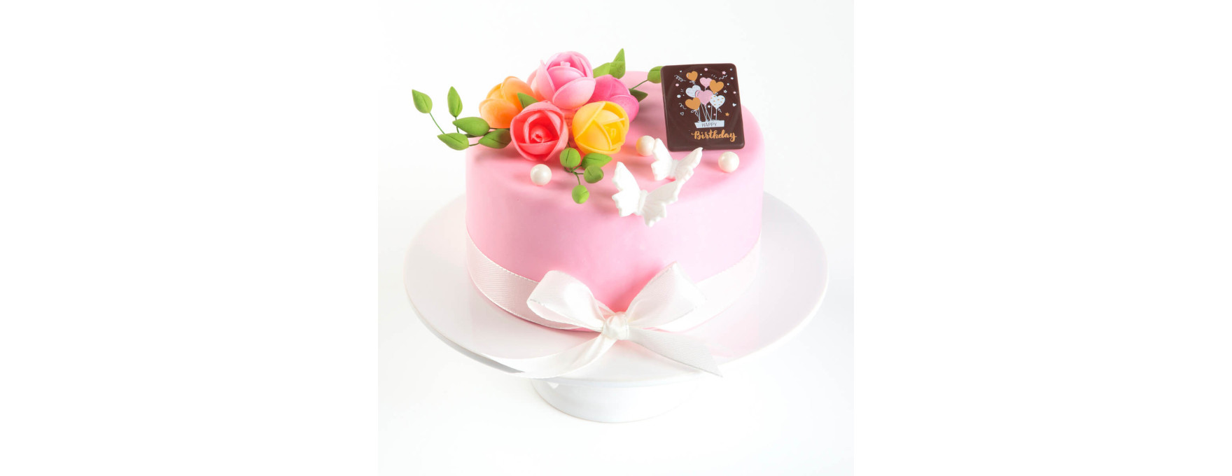 Décor en azyme : 8 grandes roses 4 cm