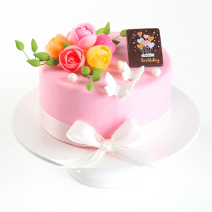 Décor en azyme : 8 grandes roses 4 cm