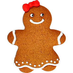 Emporte-pièce en inox de Noël : bonhomme gingerwoman 8 cm