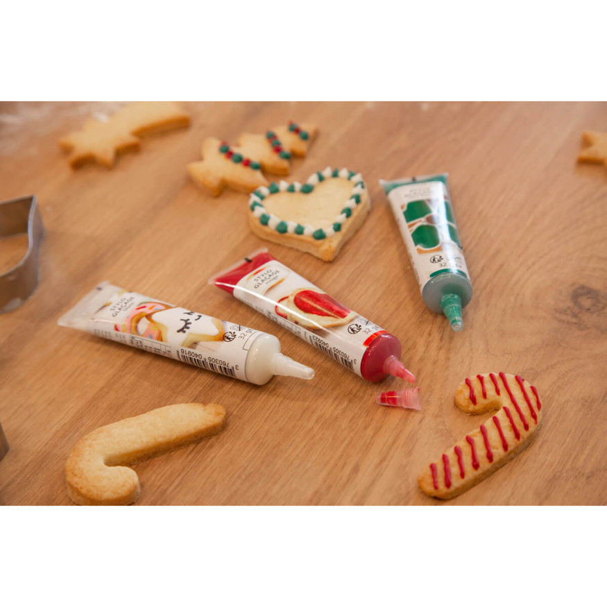 Lot de 3 stylos de glaçage Noël pour décorer les biscuits :