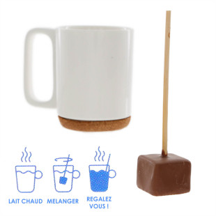 Cuillère pour chocolat chaud : chocolat au lait noisette