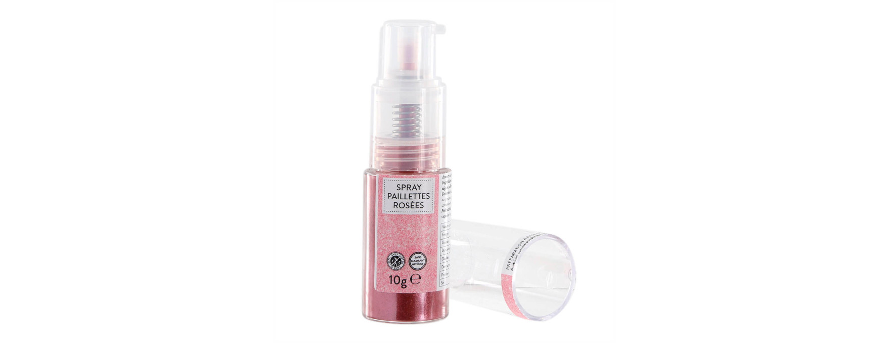 Spray paillettes alimentaires or rose 10 gr