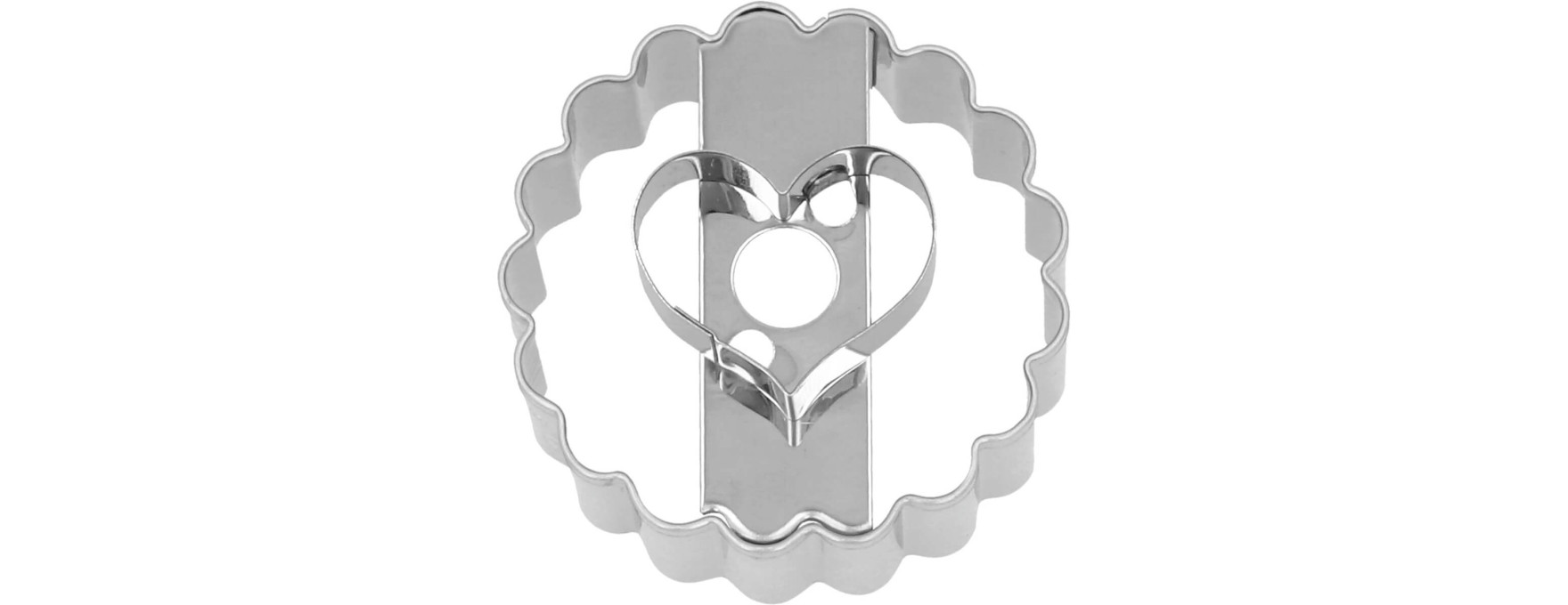 Emporte-pièce Linzer en inox coeur 5 cm : idéal pour biscuit