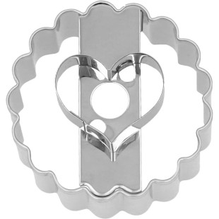 Emporte-pièce Linzer en inox coeur 5 cm : idéal pour biscuit