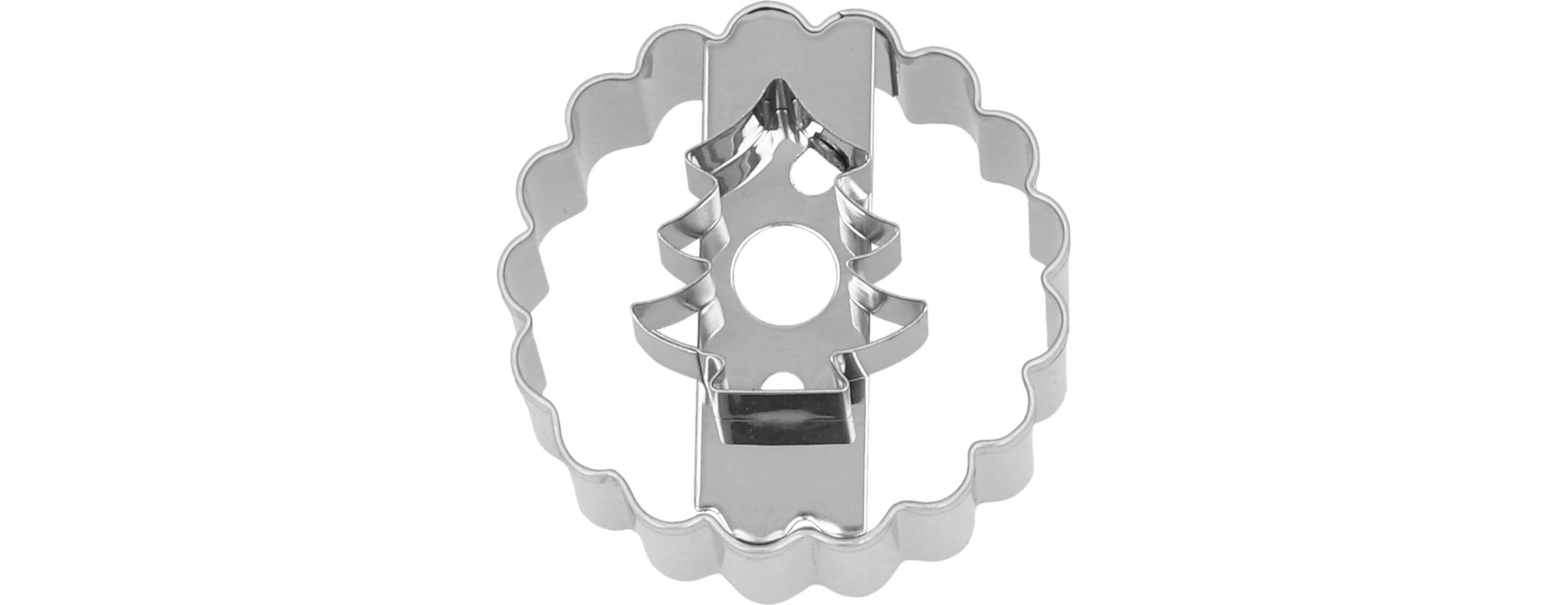 Emporte-pièce Linzer en inox sapin 5 cm : idéal pour biscuit