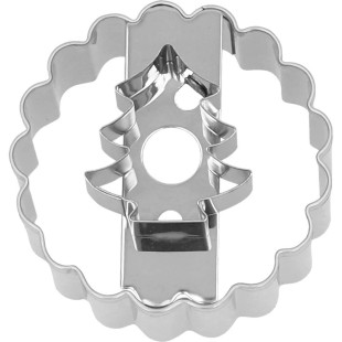Emporte-pièce Linzer en inox sapin 5 cm : idéal pour biscuit