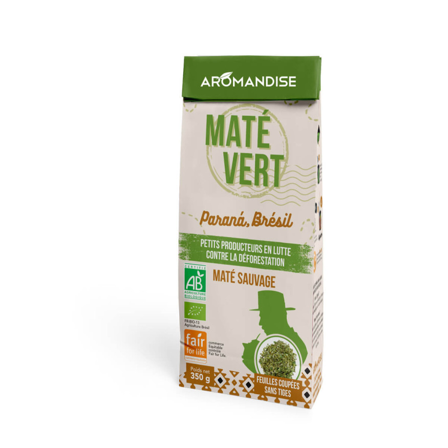 Maté vert sauvage bio du Brésil 350 gr - Aromandise