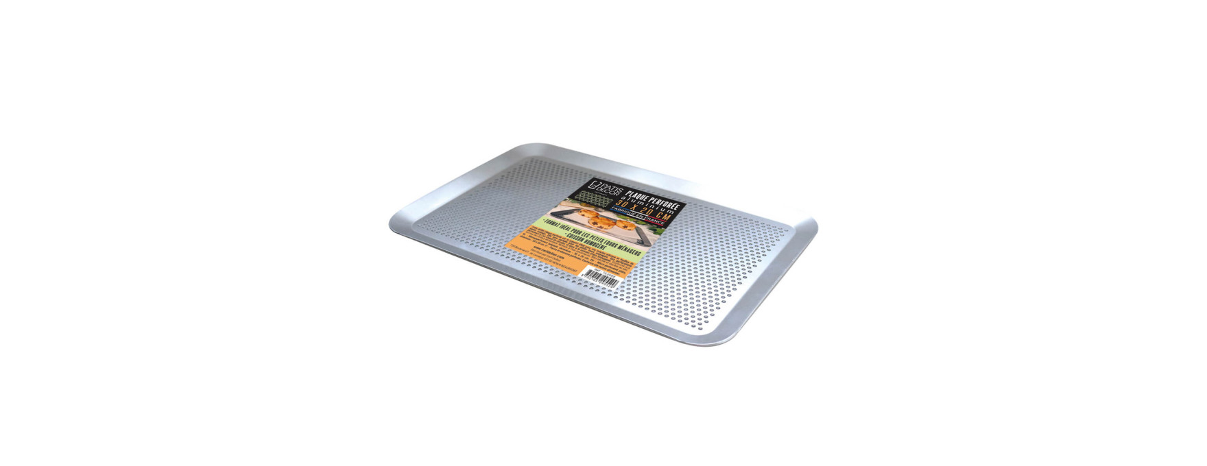 Plaque de cuisson perforée en aluminium petit format 20 x 30