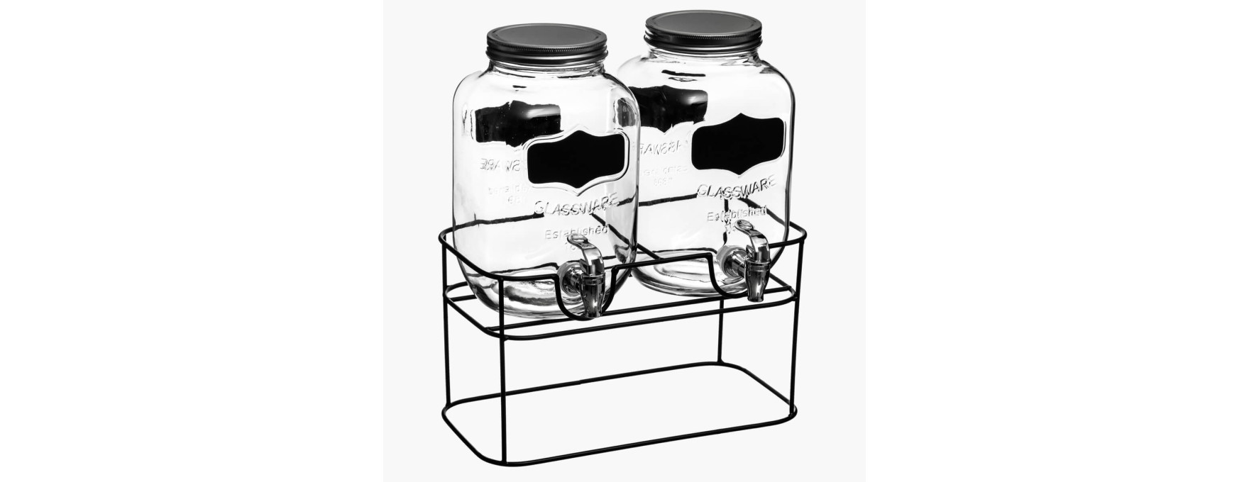 Double distributeur de boisson 2X4L avec support metal - Secret Gourmet