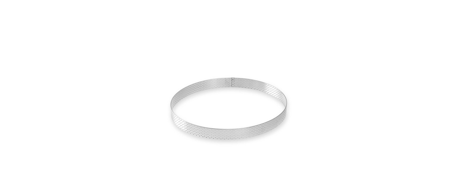 Cercle à tarte en inox perforé 4/6 parts 20.5 cm hauteur 2 cm