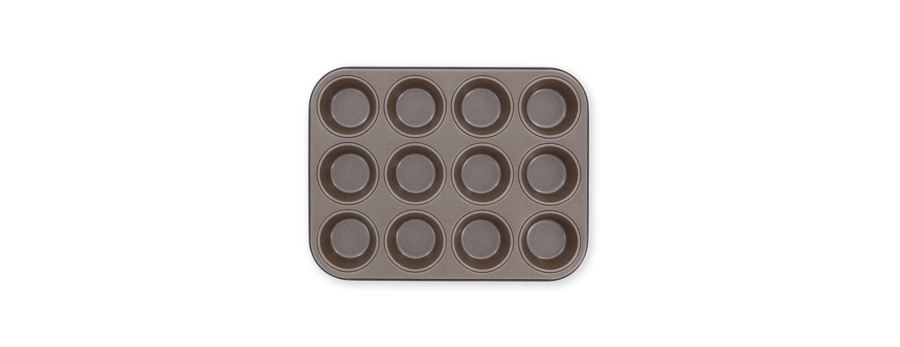 Moule 12 muffins en métal anti adhérent - Alice Délice