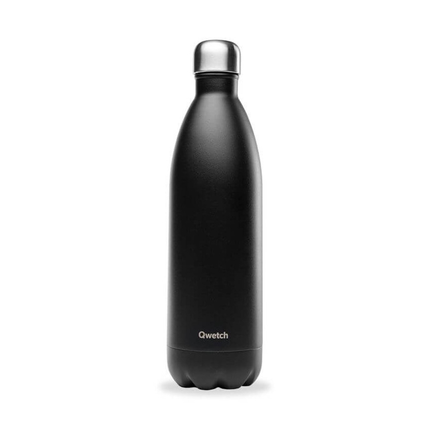 Bouteille isotherme inox noir originals 1000ml - Qwetch