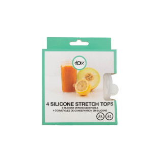 Lot de 4 couvercles extensible en silicone diamètre 6.5 et 9 cm