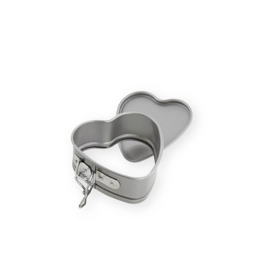 Moule à charnière coeur en métal anti adhérent 12 cm - Alice