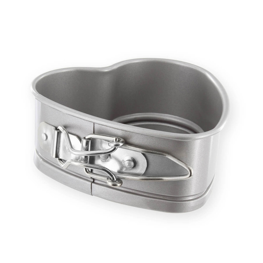 Moule à charnière coeur en métal anti adhérent 12 cm - Alice