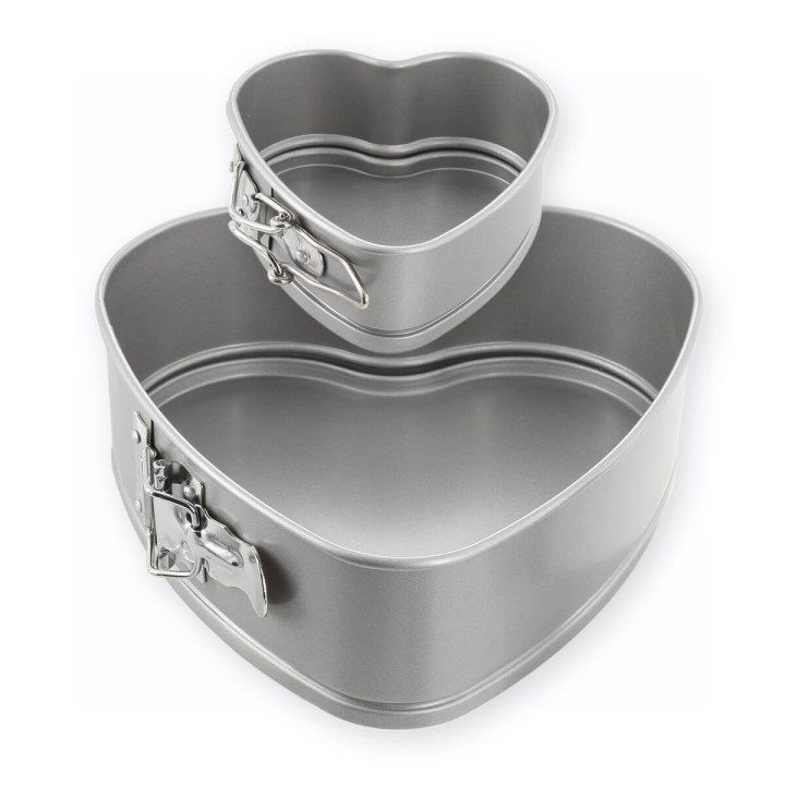 Moule à charnière coeur en métal anti adhérent 12 cm - Alice
