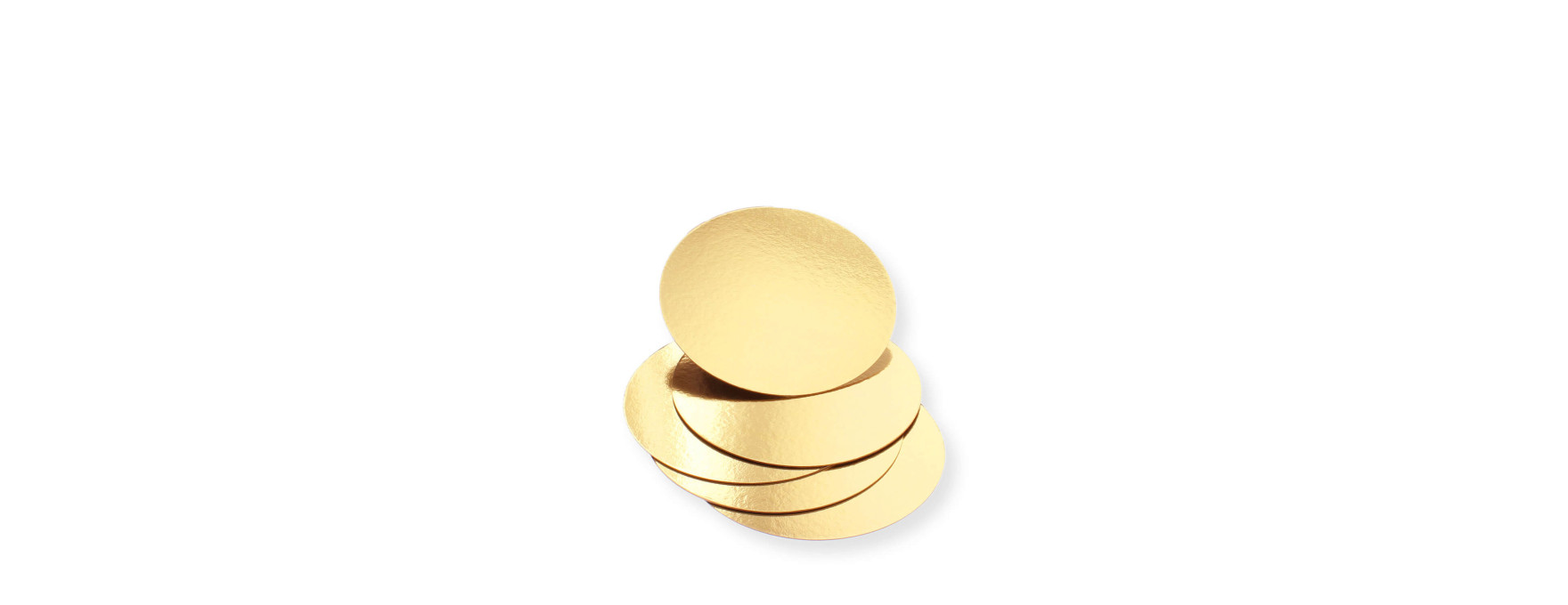 5 supports à gâteaux ronds dorés 18 cm