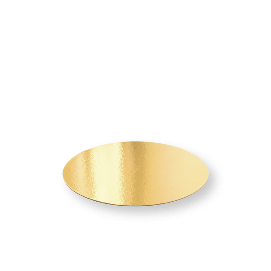 5 supports à gâteaux ronds dorés 18 cm