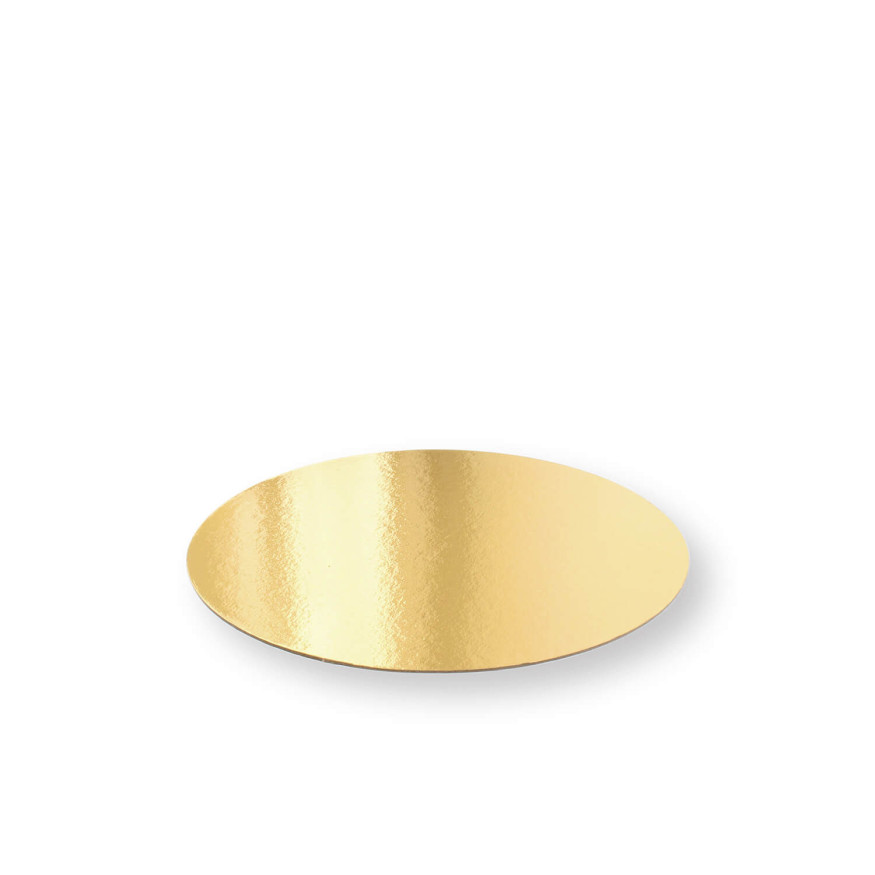 5 supports à gâteaux ronds dorés 20 cm