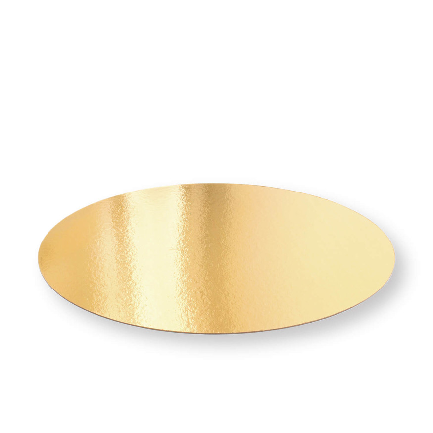 5 supports à gâteaux ronds dorés 28 cm