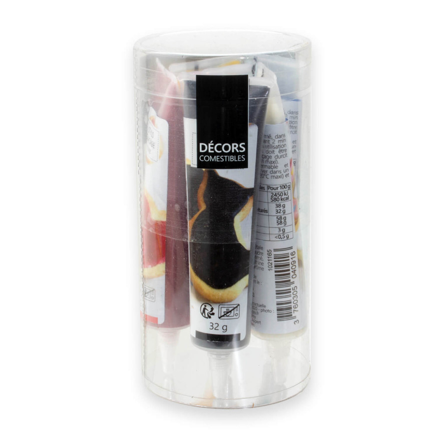 Lot de 6 stylos de glaçage pour décorer les biscuits