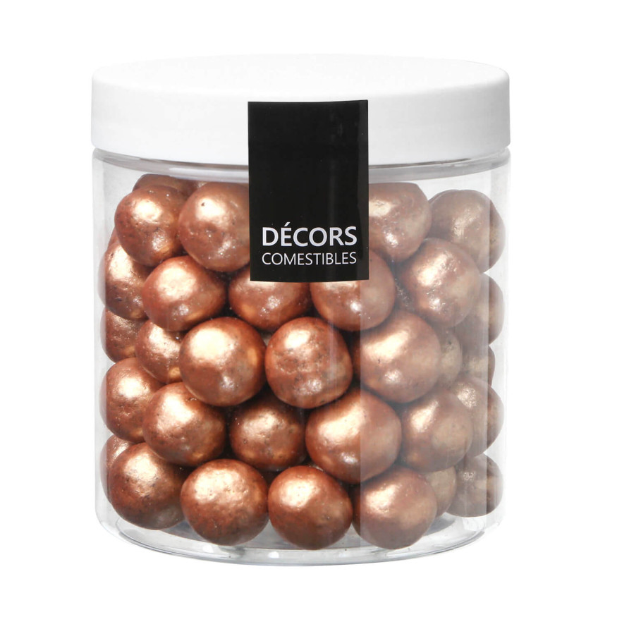 Décor en chocolat : boules en chocolat croustillantes crispi