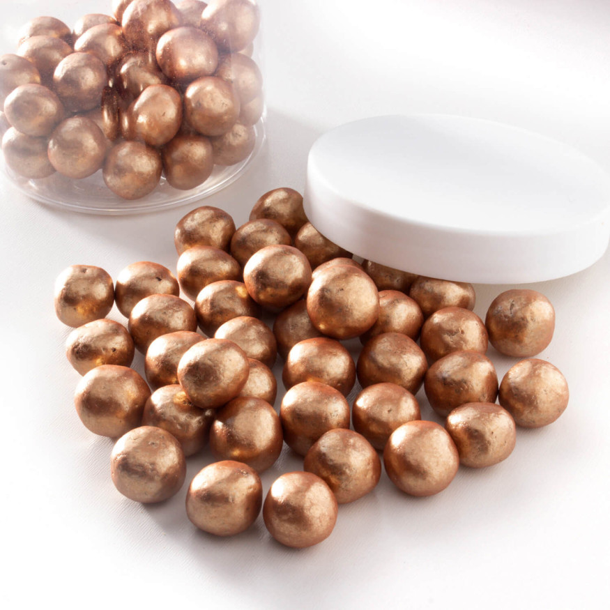 Décor en chocolat : boules en chocolat croustillantes crispi