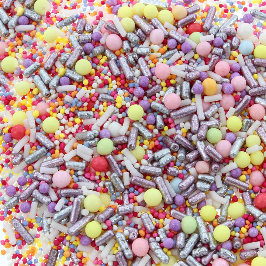 Décor à parsemer : mélange sprinkles multicolores 100 gr