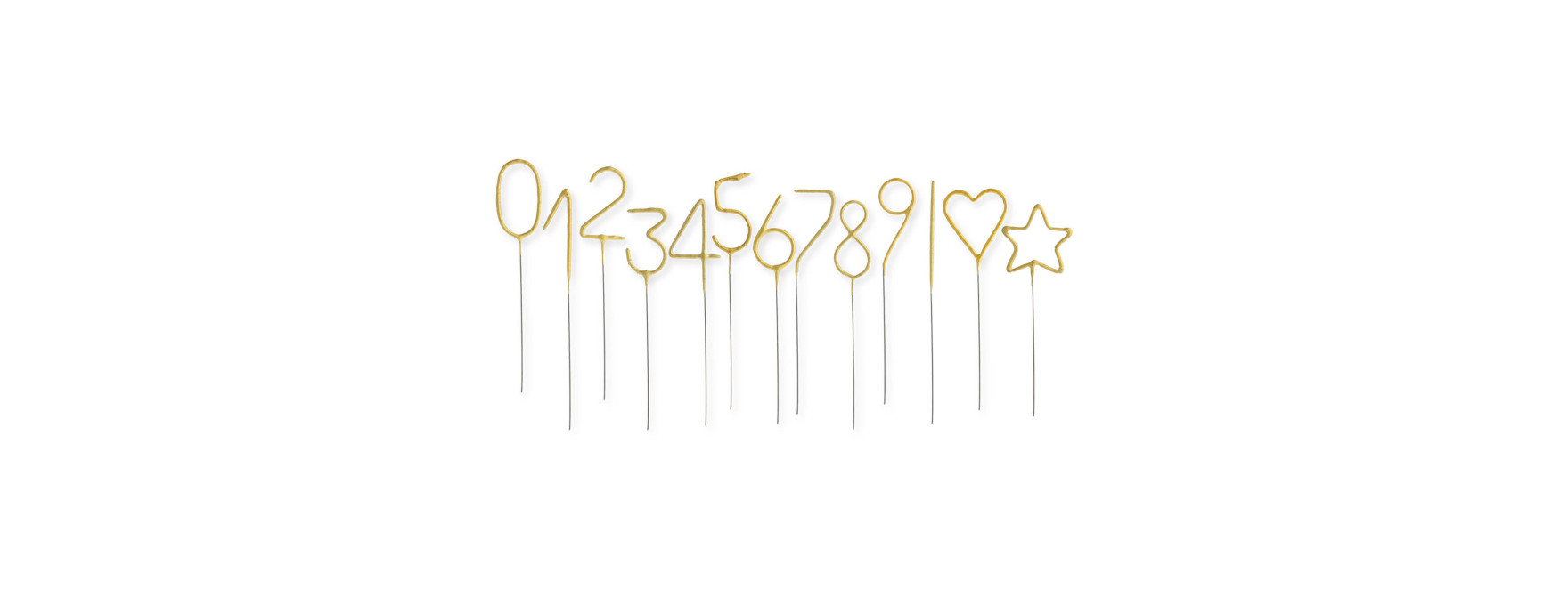 Bougie scintillante dorée : chiffre 1 - Wondercandle