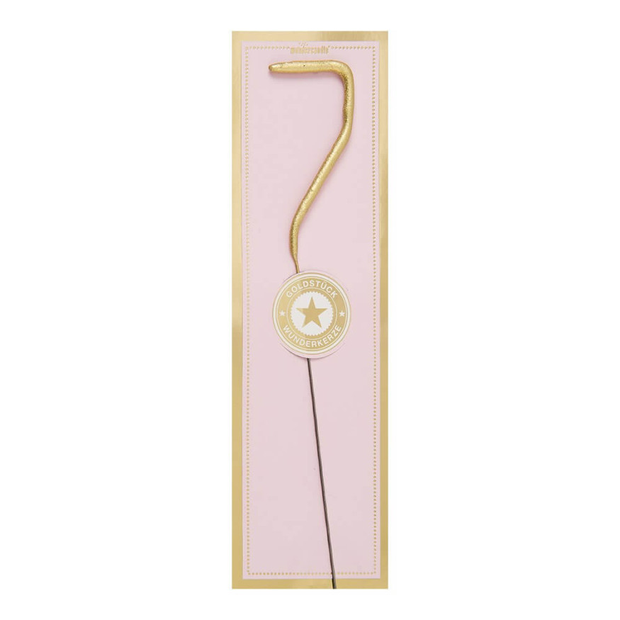 Bougie scintillante dorée : chiffre 7 - Wondercandle