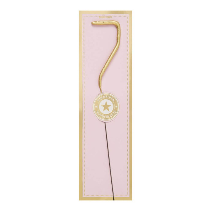 Bougie scintillante dorée : chiffre 7 - Wondercandle