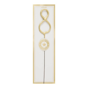 Bougie scintillante dorée : chiffre 8 - Wondercandle