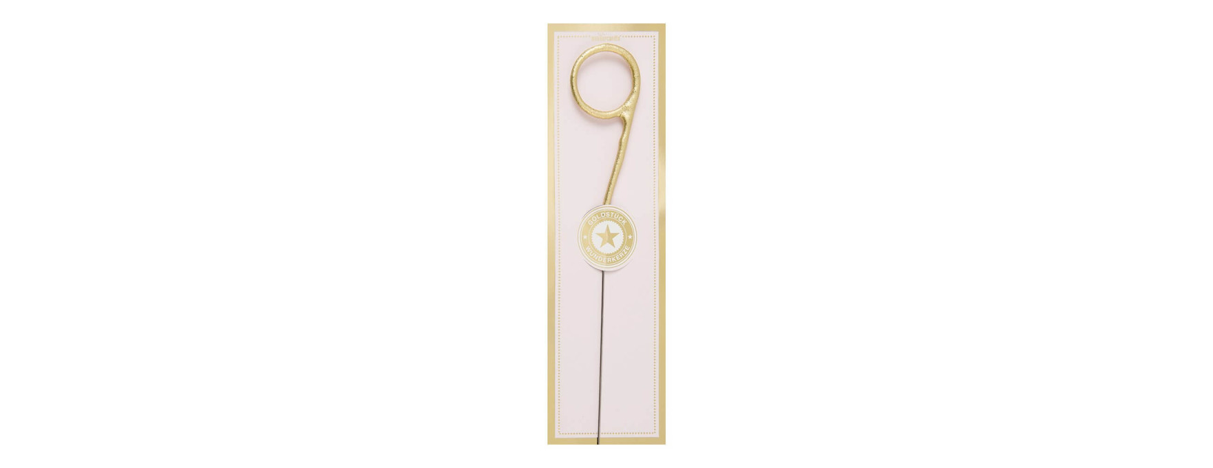 Bougie scintillante dorée : chiffre 9 - Wondercandle