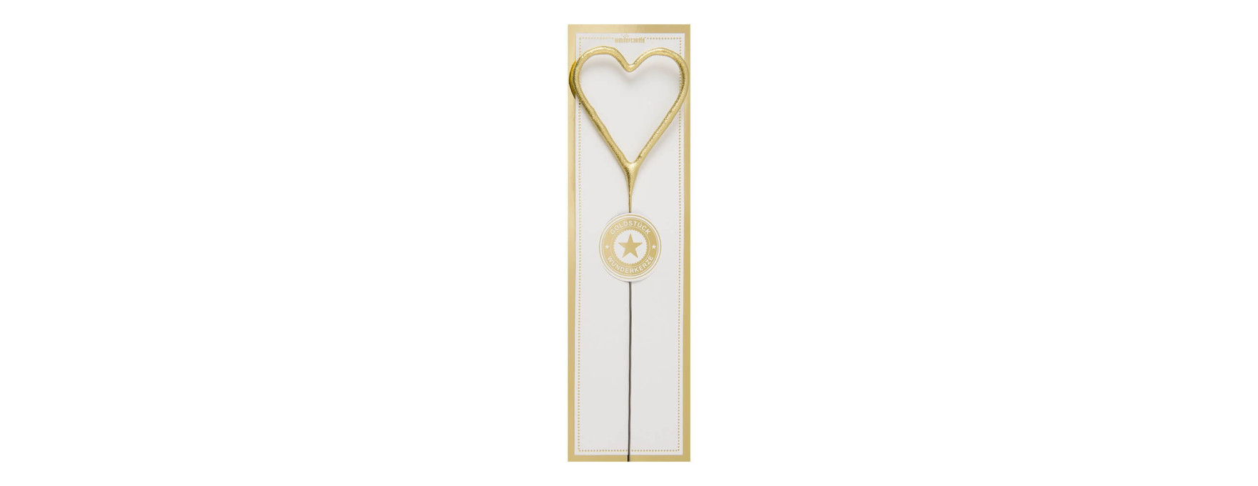 Bougie scintillante dorée : coeur - Wondercandle