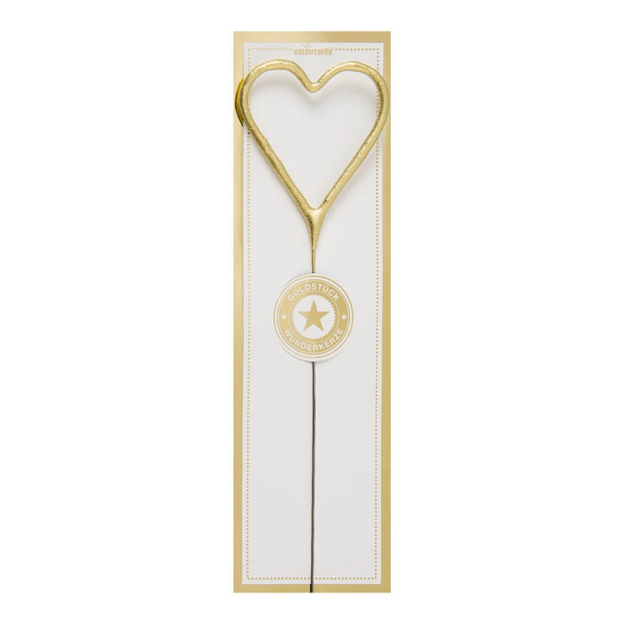 Bougie scintillante dorée : coeur - Wondercandle