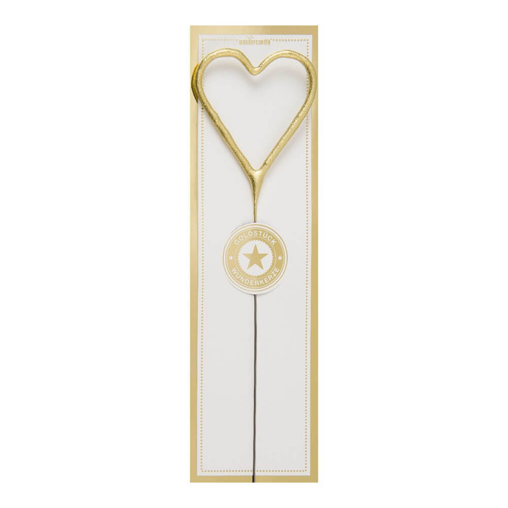Bougie scintillante dorée : coeur - Wondercandle