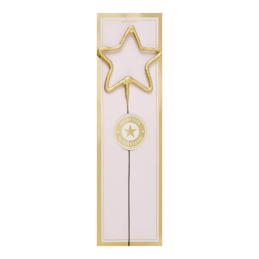 Bougie scintillante dorée : étoile - Wondercandle
