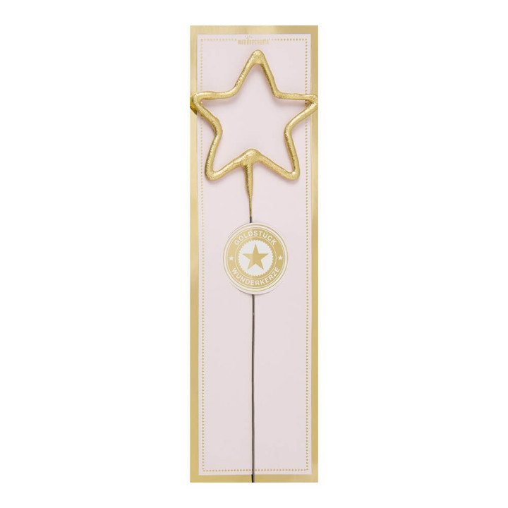 Bougie scintillante dorée : étoile - Wondercandle
