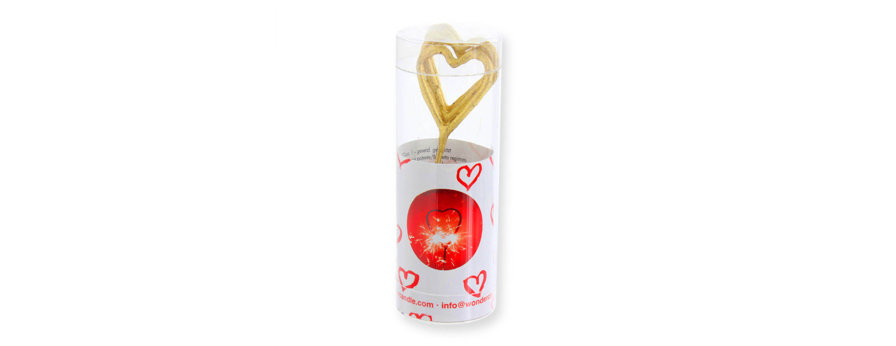 Bougie scintillante dorée : 4 mini bougies coeur - Wondercan