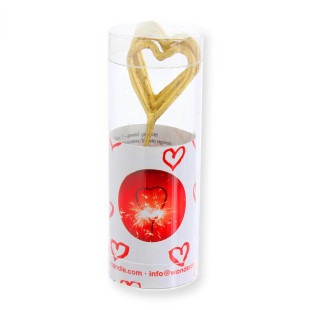 Bougie scintillante dorée : 4 mini bougies coeur - Wondercan