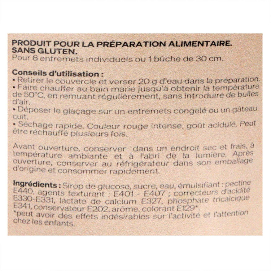 Glaçage miroir prêt à l´emploi rouge